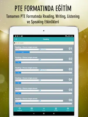 PTE Academic Hazırlık (UzmanPT android App screenshot 1